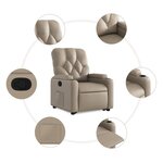 vidaXL Fauteuil inclinable Cappuccino Similicuir