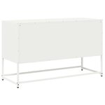 vidaXL Meuble TV blanc 100 5x39x60 5 cm acier laminé à froid