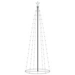 vidaXL Arbre de Noël cône 100 LED blanc chaud décoration 70x180 cm