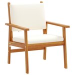 vidaXL Ensemble de canapé de jardin 5 Pièces Marron Bois d'acacia massif