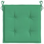 vidaXL Coussins de chaise jardin lot de 2 vert 40x40x3 cm tissu oxford