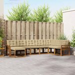 vidaXL Ensemble de canapés d'extérieur 8 pc Naturel et Beige