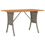vidaXL Canapé de jardin 3 places coussins et table gris résine tressée