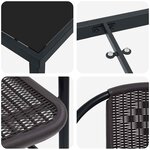 vidaXL Ensemble de salle à manger pour jardin 7 Pièces Noir Poly rotin