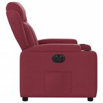 vidaXL Fauteuil inclinable électrique Rouge bordeaux Tissu
