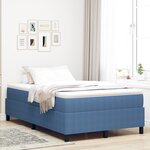 vidaXL Lit à ressorts avec matelas en bleu  120 x 200 cm  velours côtelé.