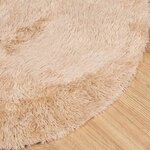 vidaXL Tapis shaggy à poils longs NAVARRA beige 240x240 cm polyester