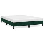 vidaXL Cadre de lit sans matelas vert foncé 140x200 cm velours