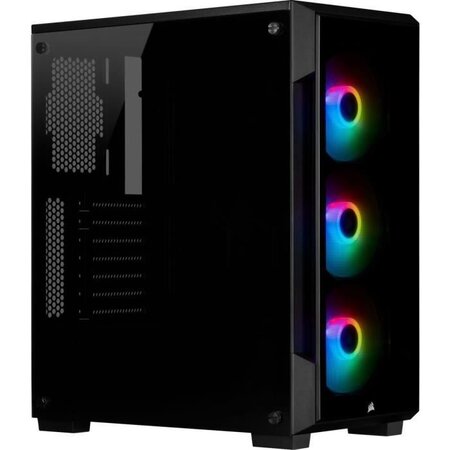 CORSAIR Boitier PC iCUE 220T RGB - Moyen-Tour - Verre trempé -Noir (CC-9011190-WW)