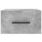 vidaXL Tables de chevet murales 2 Pièces gris béton 35x35x20 cm