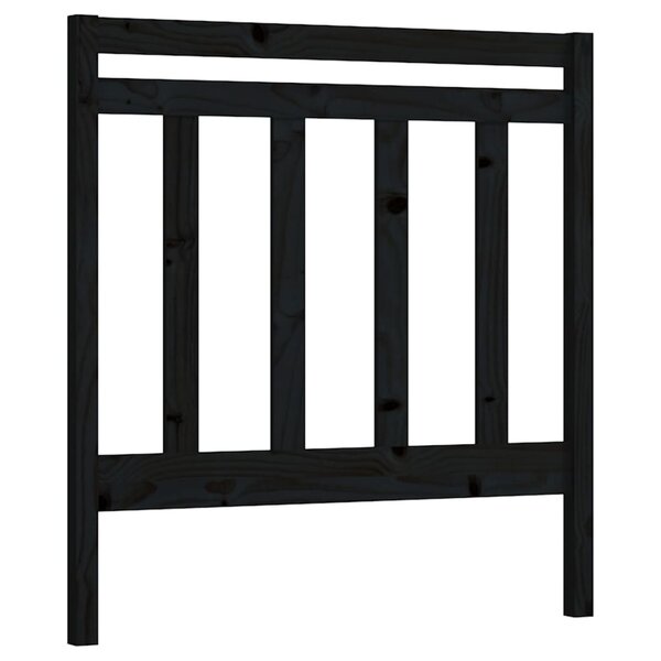 vidaXL Tête de lit Noir 95x4x100 cm Bois massif de pin