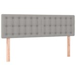vidaXL Sommier à lattes de lit et matelas et LED Gris clair 140x190 cm