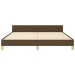 vidaXL Cadre de lit avec tête de lit marron foncé 160x200 cm Tissu