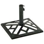vidaXL Socle de parasol Vert 44x44x31 cm Fonte