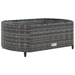 vidaXL Salon de jardin 5 Pièces avec coussins gris résine tressée
