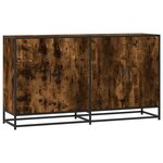 vidaXL Buffet chêne fumé 134x35x76 cm bois d'ingénierie