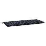 vidaXL Coussins de banc de jardin lot de 2 carreaux noir 120x50x7 cm