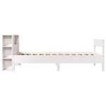 vidaXL Lit bibliothèque sans matelas blanc 75x190cm bois de pin massif