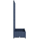 vidaXL Jardinière de jardin avec treillis Bleu Gris 80x40x121 5 cm PP