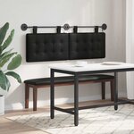 vidaXL Tête de lit suspendue Avec lumière LED Noir Simili cuir