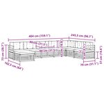 vidaXL Ensemble de canapés d'extérieur 8 pc Blanc et crème Polyester