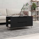 vidaXL Table basse noir 102x44 5x50 cm bois d'ingénierie