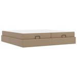 vidaXL Cadre de lit avec matelas Cappuccino 200 x 200 cm Faux cuir