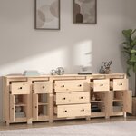 vidaXL Buffet 230x35x80 cm Bois massif de pin