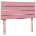 vidaXL Sommier à lattes de lit avec matelas rose 90x210 cm velours