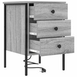 vidaXL Cabinet de chevet Gris Sonoma 42 x 41 x 61 cm Bois d'ingénierie