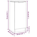 vidaXL Buffet Gris béton 30x30x70 cm Bois d'ingénierie