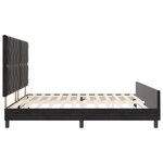 Cadre de lit en velours noir vidaXL 200x200 cm