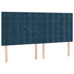 vidaXL Sommier à lattes de lit et matelas Bleu foncé 160x200cm Velours