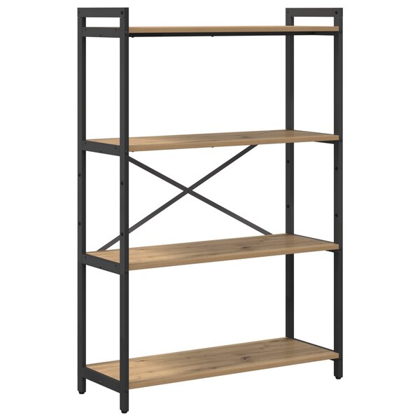 vidaXL Bibliothèque chêne artisanal 80 x 30 x 118 cm Bois d'ingénierie