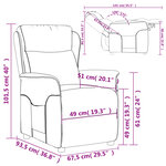 Vidaxl fauteuil inclinable marron foncé tissu
