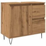 vidaXL Armoire de lavabo de salle de bain chêne artisanal 65x33x60 cm