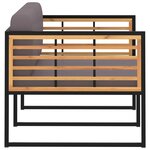 vidaXL Banc de jardin avec coussins 136 cm Bois d'acacia Gris foncé