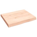 vidaXL Dessus de table bois massif non traité bordure assortie