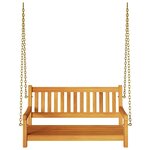 vidaXL Banc balançoire de jardin Marron 119 x 35 x 47 cm