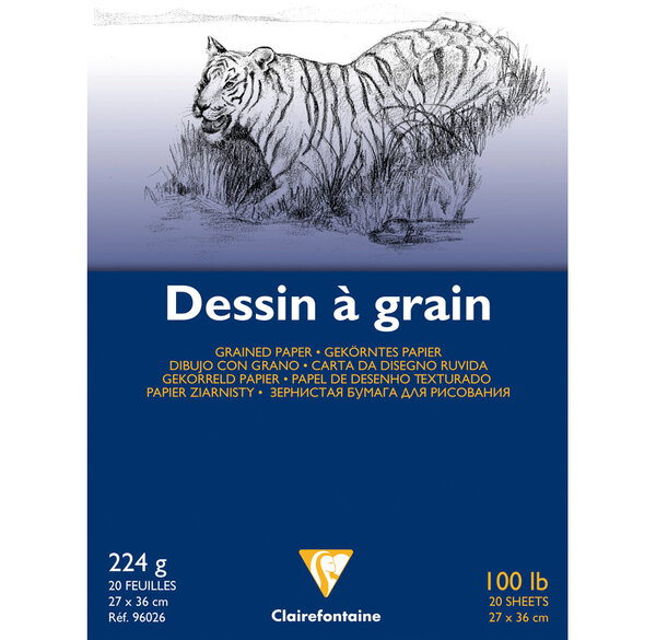 Bloc dessin grain fin 27x36 20F 224g CLAIREFONTAINE