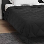 vidaXL Duvet d'été simple Noir 220 x 200 cm Microfibre