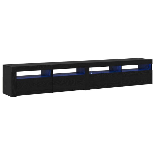 vidaXL Meuble TV 2 Pièces Chêne noir 240 x 35 x 40 cm Bois d'ingénierie