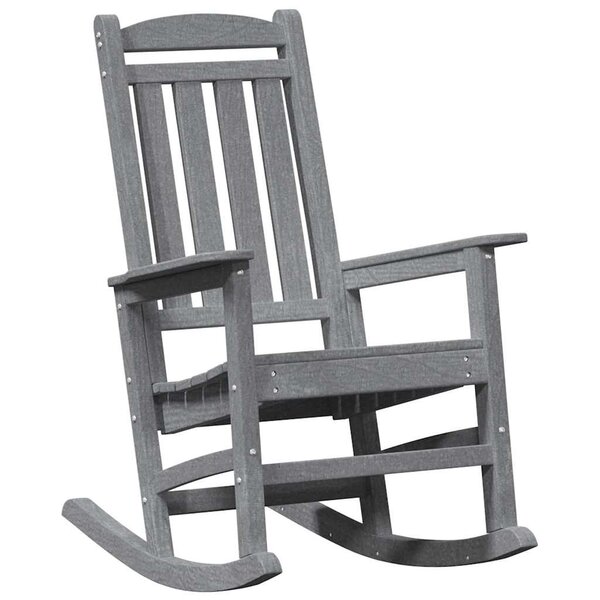 vidaXL Chaise à bascule de jardin Gris clair HDPE