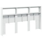 vidaXL Armoire tête de lit avec LED blanc 180x17x102 cm