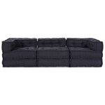 3 poufs modulaires vidaXL en tissu anthracite