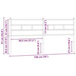 vidaXL Tête de lit de remplacement chêne sonoma 193 cm fer et bois d’ingénierie