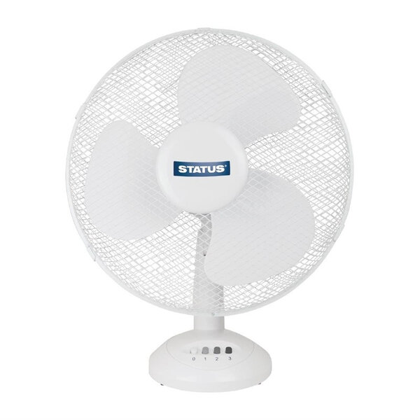 Ventilateur oscillant blanc 3 vitesses - ø 330 mm -  - plastique 330x23x430mm