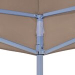 vidaXL Toit de tente de réception 4x3 m Taupe 270 g/m²