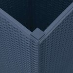vidaXL Jardinières 2 Pièces bleu gris 32 5x32 5x57 cm PP