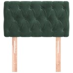 vidaXL Tête de lit Vert foncé 80x7x78/88 cm Velours